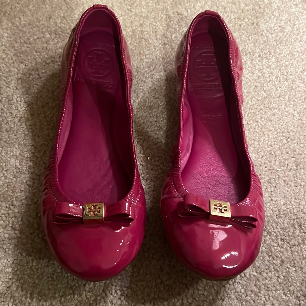 Pink Bow Tory Burch Flats